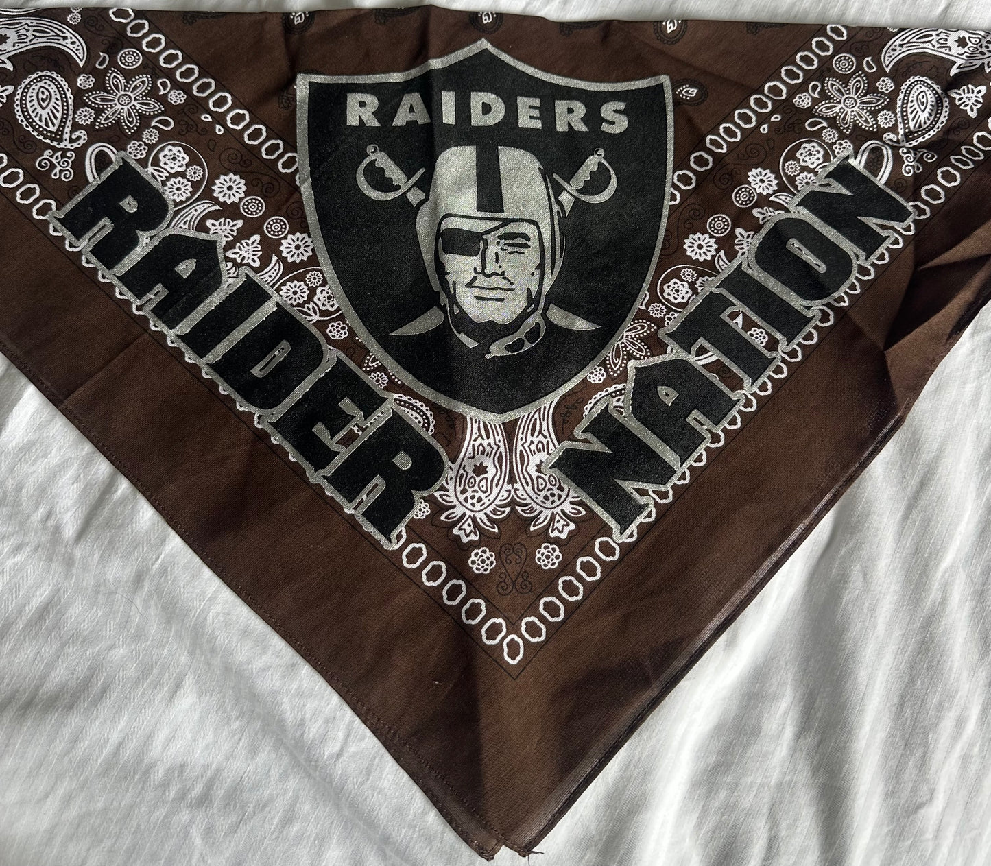 Raider Nation Brown Bandana