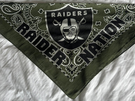 Raider Nation Bandana Olive Green