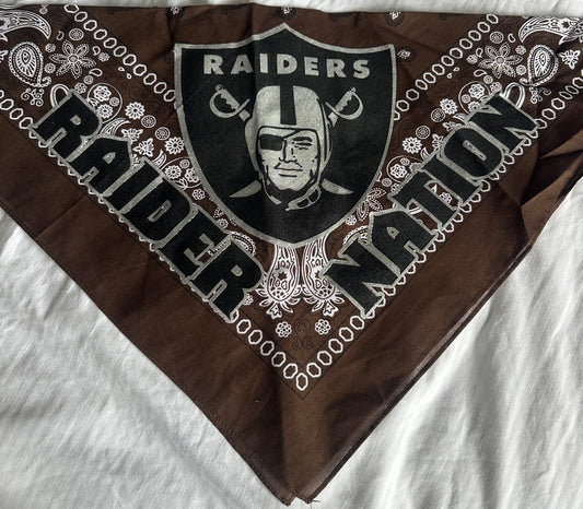 Raider Nation Brown Bandana